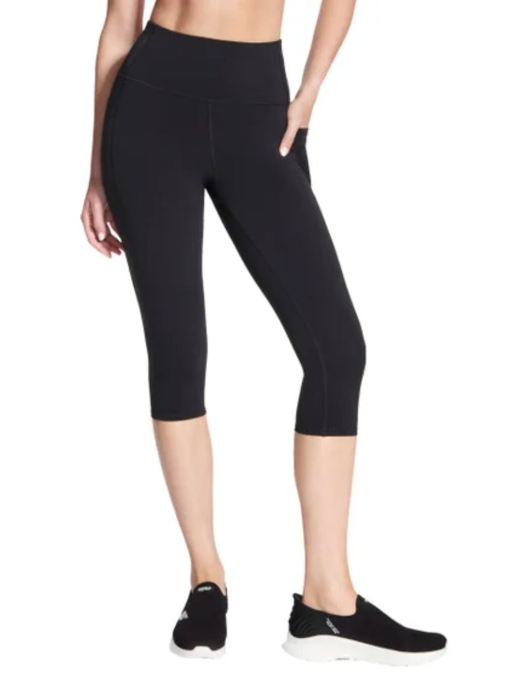 Skechers Capri Leggings | High Waisted Active | Athleisure | Black | XL | NWT - Picture 2 of 7
